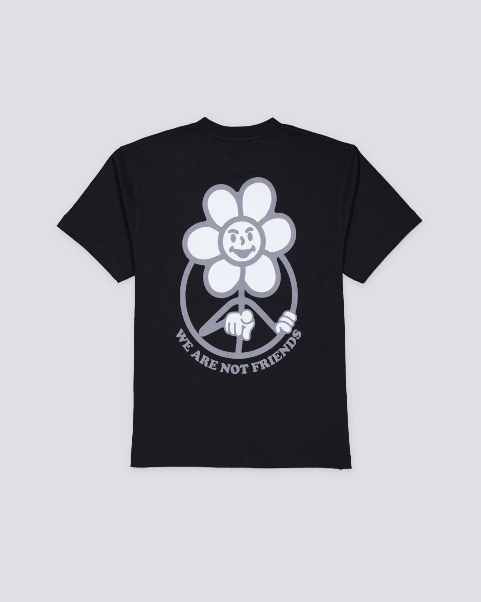 Camiseta We Are Not Friends Dark Daisy Negro Hombre WANFSS25-03