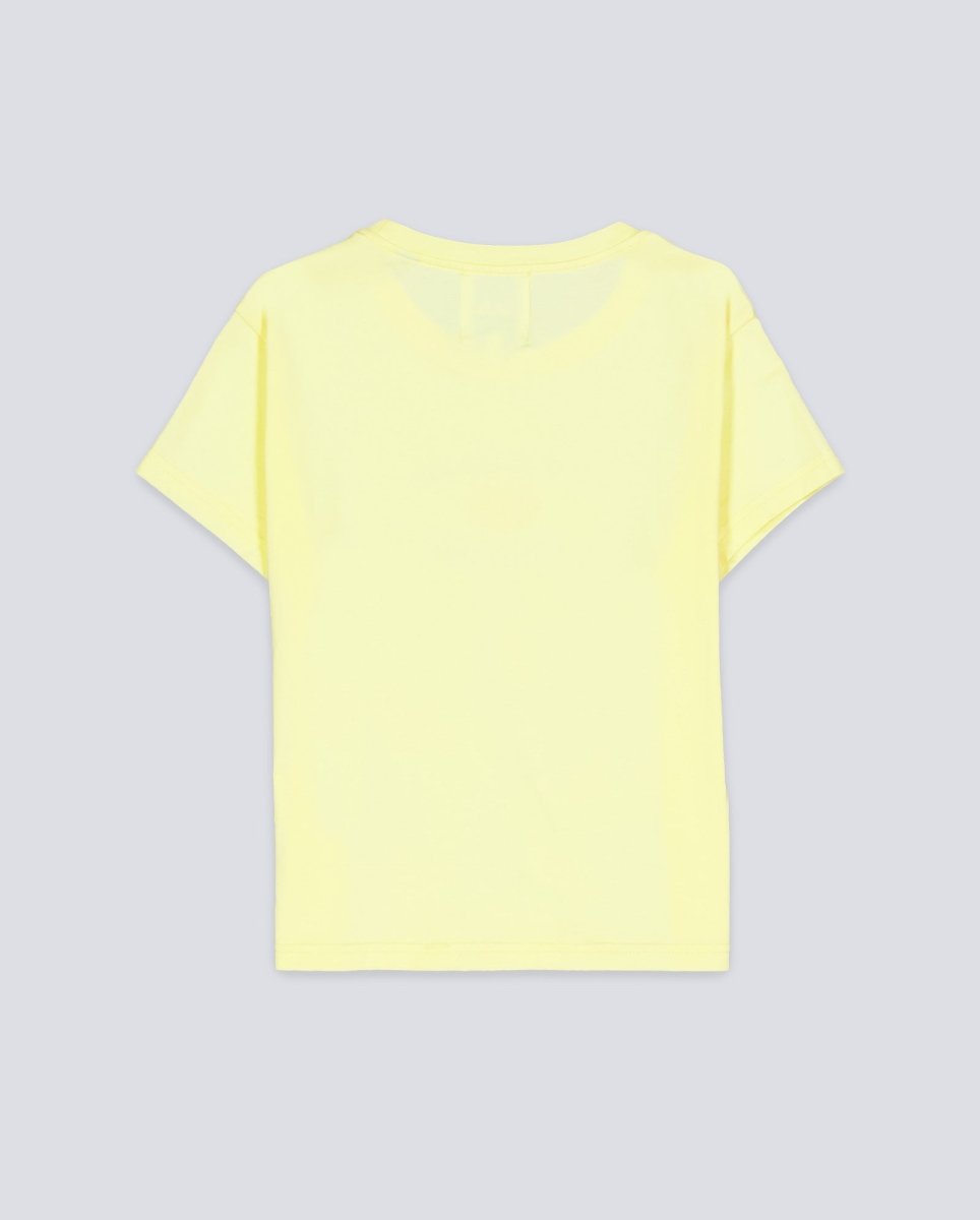 Camiseta We Are Not Friends Love Sunny Crop Amarillo Mujer WANFSS25-37