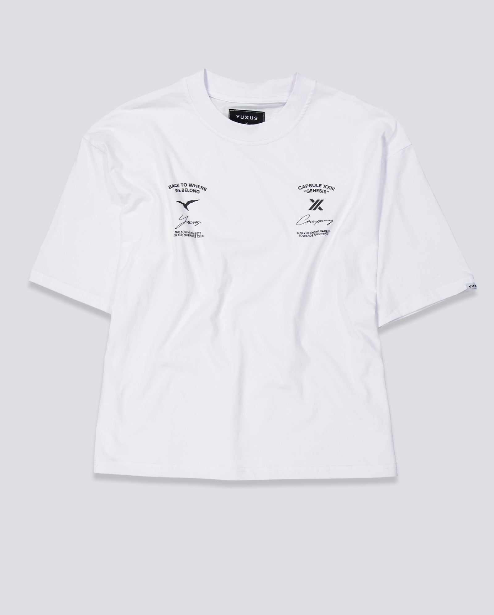 Camiseta Yuxus Bone Genesis Blanco Unisex 01-26-GENESIS-T