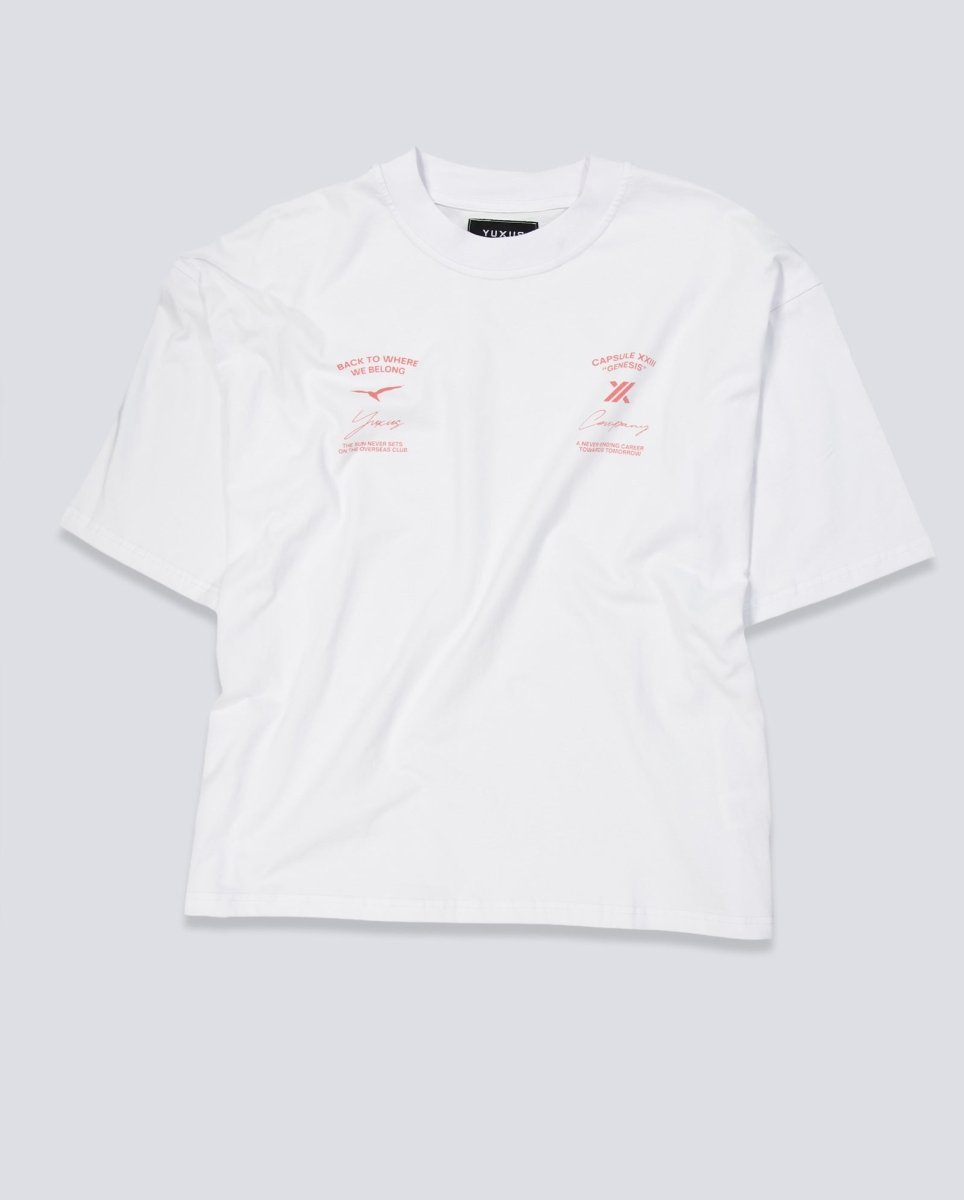 Camiseta Yuxus Maple Genesis Blanco y Rojo Unisex 04-26-GENESIS-M