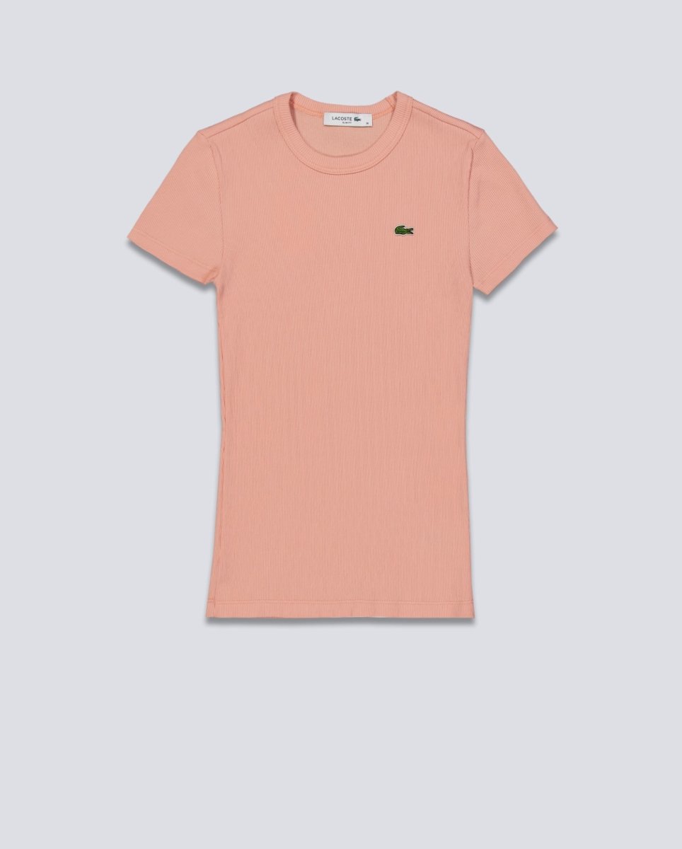 CamisetaLacoste Basic Short Sleeve T-Shirt Rosa Mujer TF5538-UI2