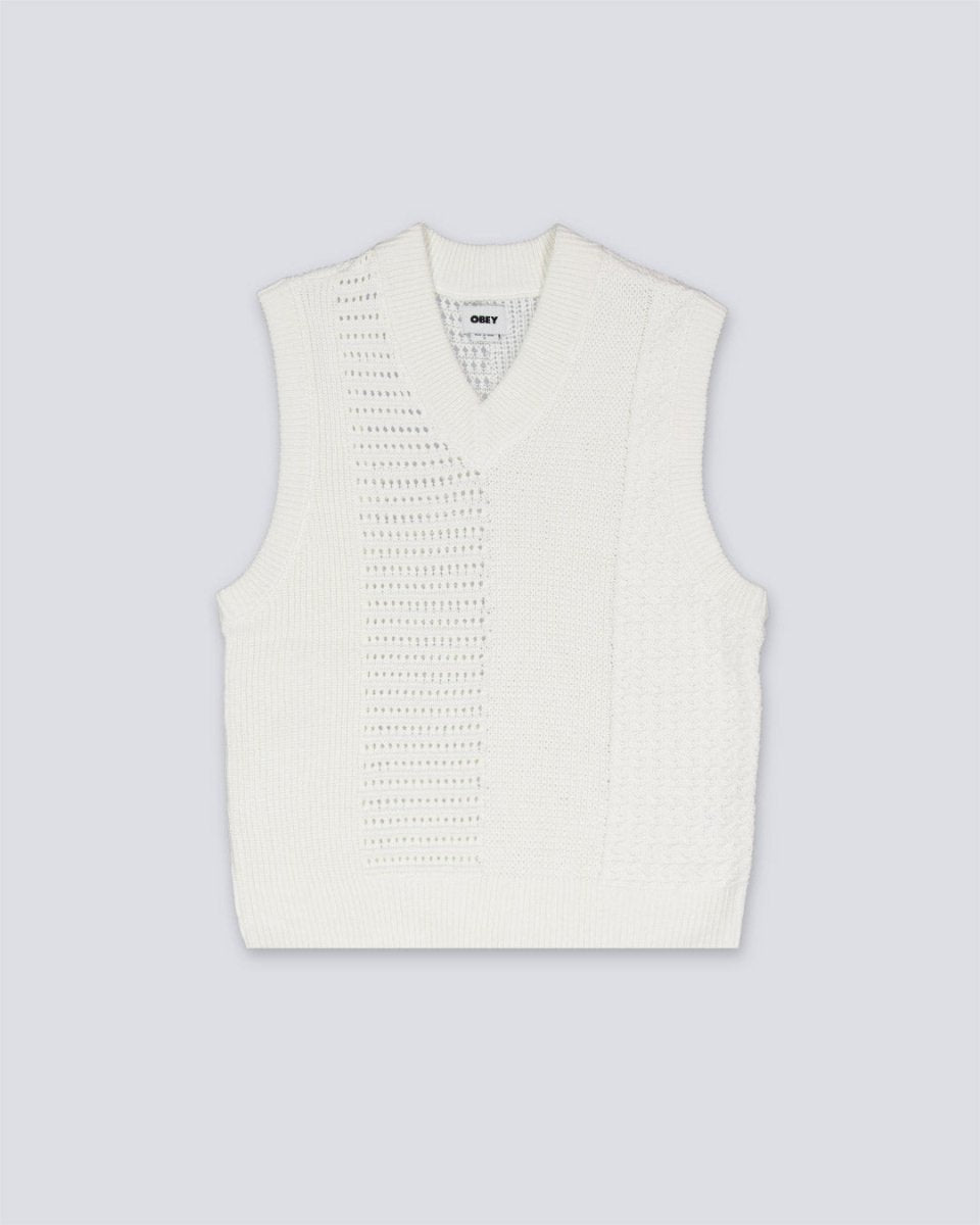 Chaleco Obey Garrett Sweater Beige Hombre 151000097-CRM