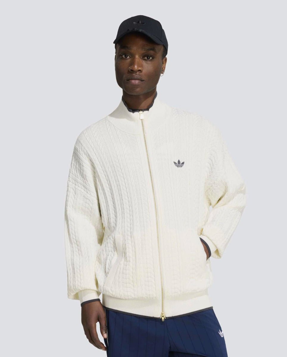 Chaqueta Adidas Firebird Punto Trenzado Blanca Unisex KR9762
