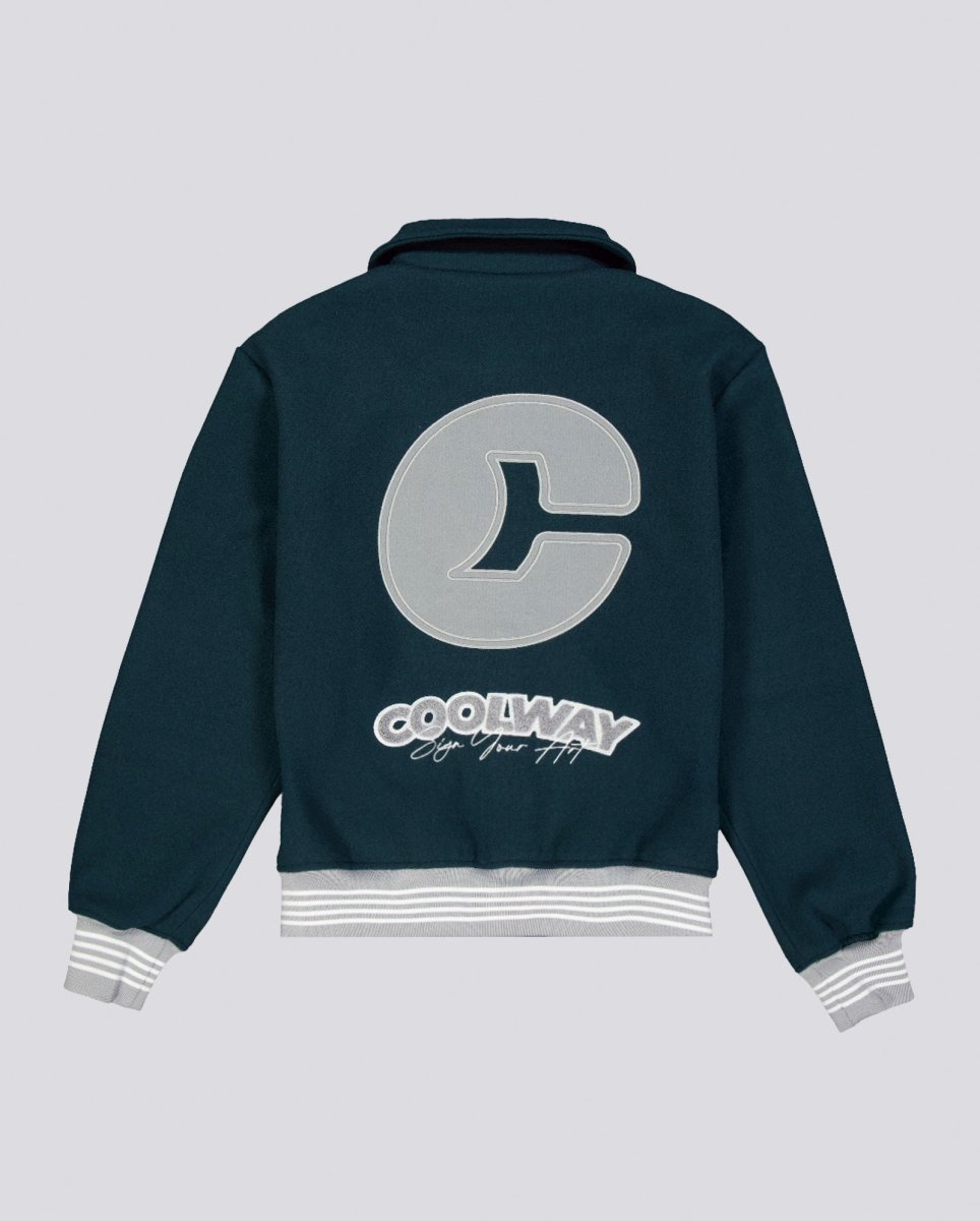 Chaqueta Coolway Dark Green Varsity Verde Unisex 9068776