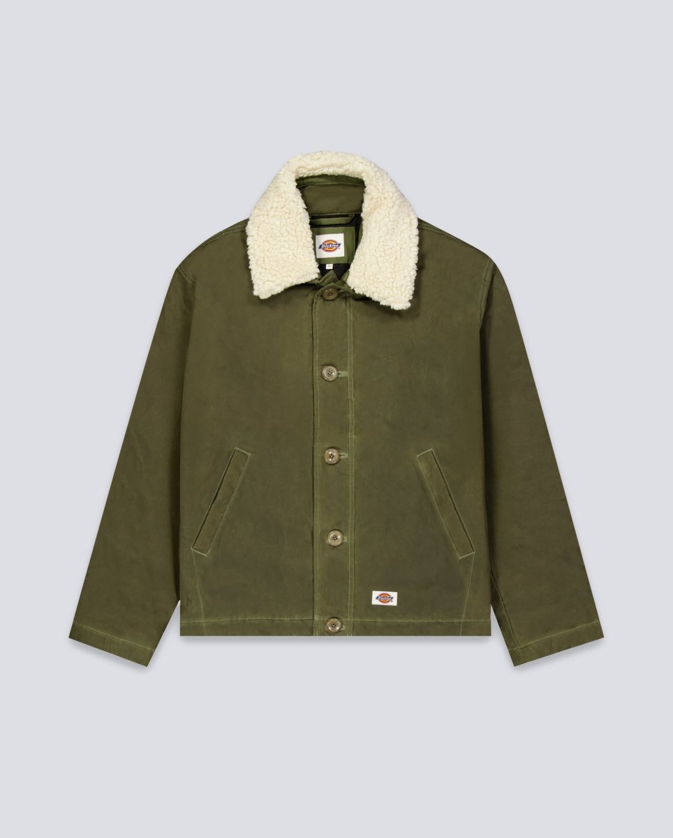 Chaqueta Dickies Sangrey Waxed Verde Militar Hombre DK0A87ODMGR1