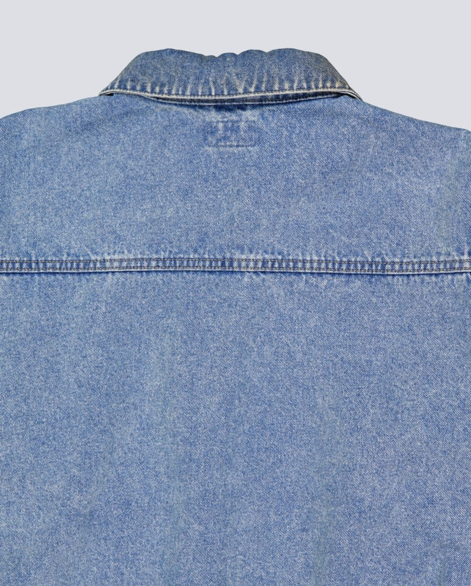 Chaqueta Obey Base Trucker Azul Hombre 121800615-HVLI