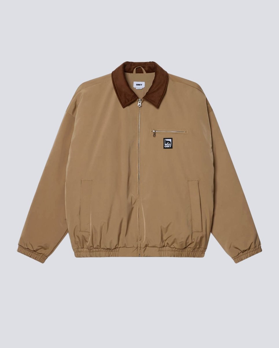 Chaqueta Obey Elysian Marrón Hombre 121800601-VTN