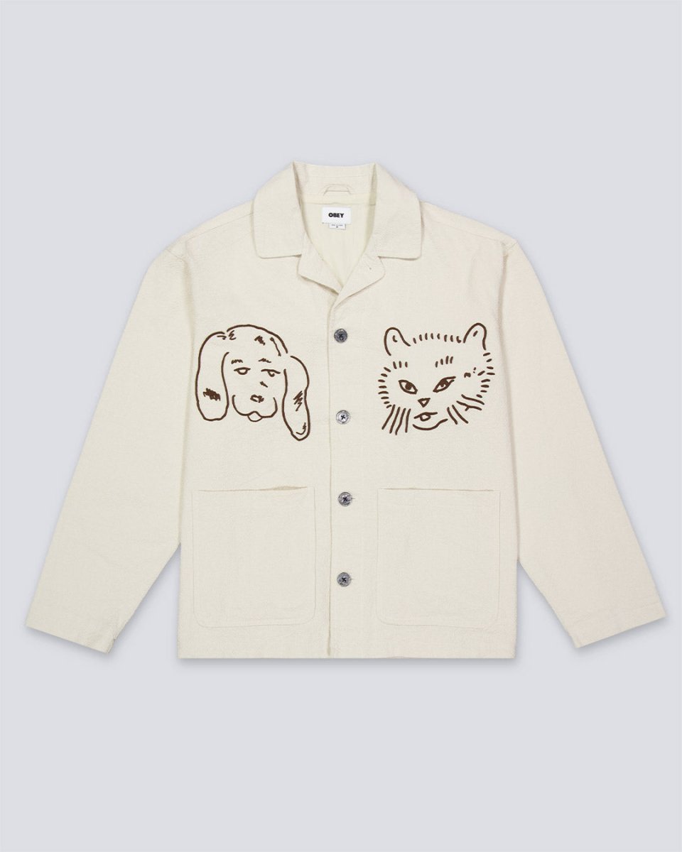 Chaqueta Obey Vesta Beige Unisex 121160065-ERT