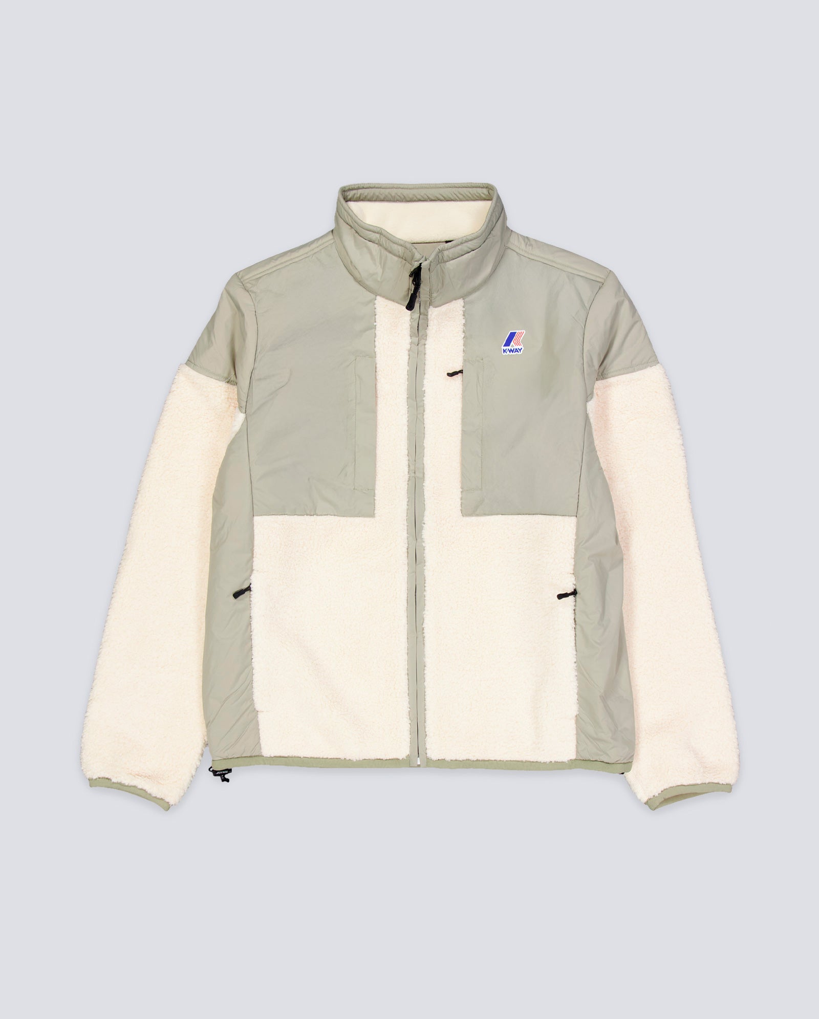 Chaqueta Polar K-Way Sixte 40 Orsetto Verde Y Beige Unisex