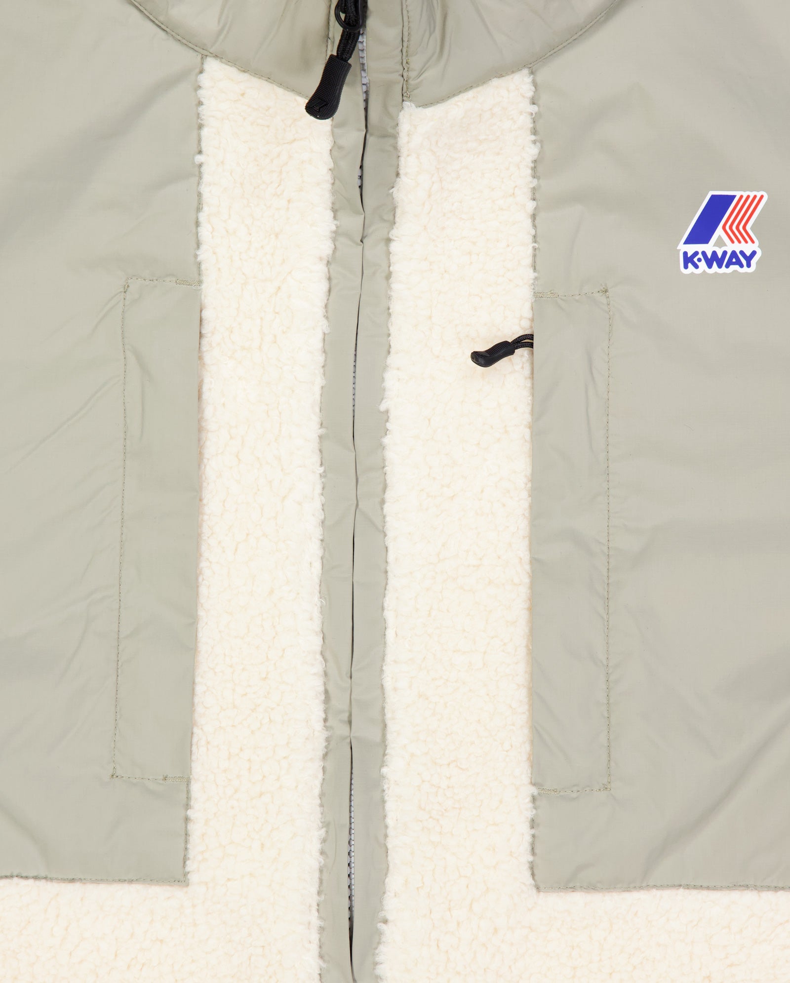 Chaqueta Polar K-Way Sixte 40 Orsetto Verde Y Beige Unisex