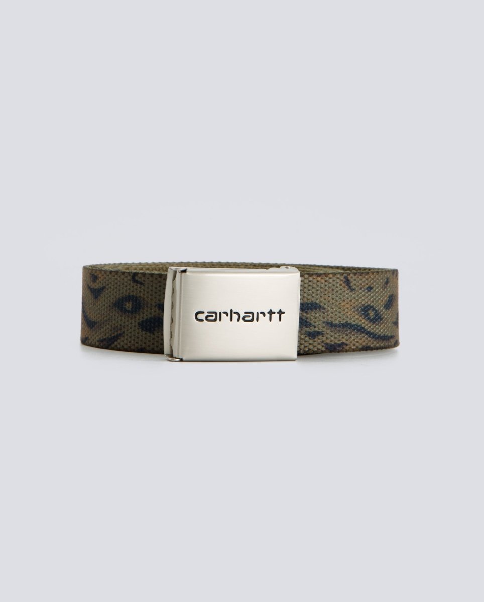 Cinturón Carhartt Wip Clip Belt Chrome Verde Unisex I019176-3TPXX