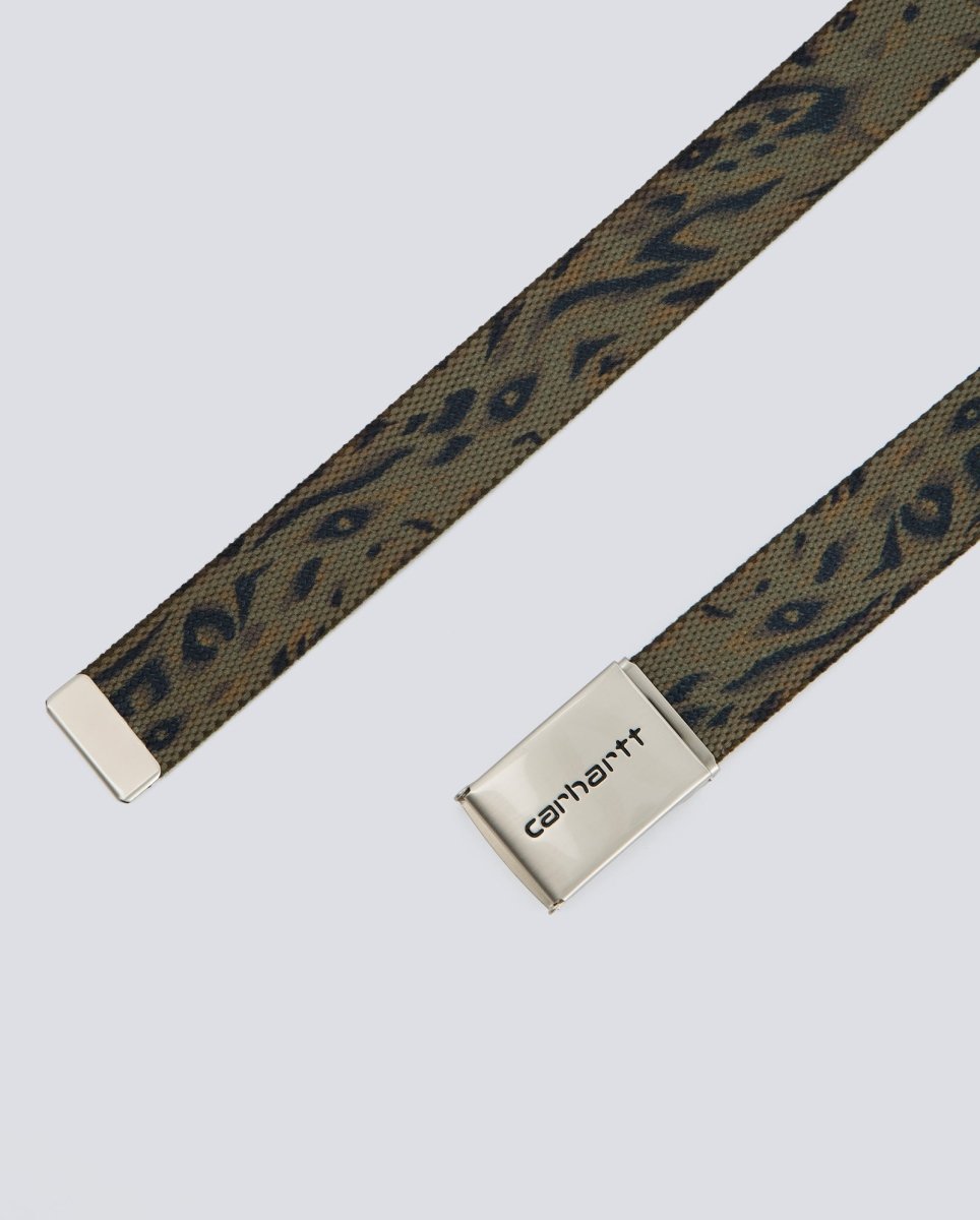 Cinturón Carhartt Wip Clip Belt Chrome Verde Unisex I019176-3TPXX