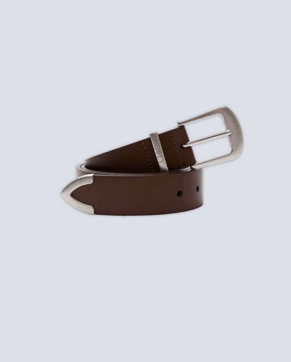 Cinturón Obey Leather Belt Marrón Unisex 100050040-BRN