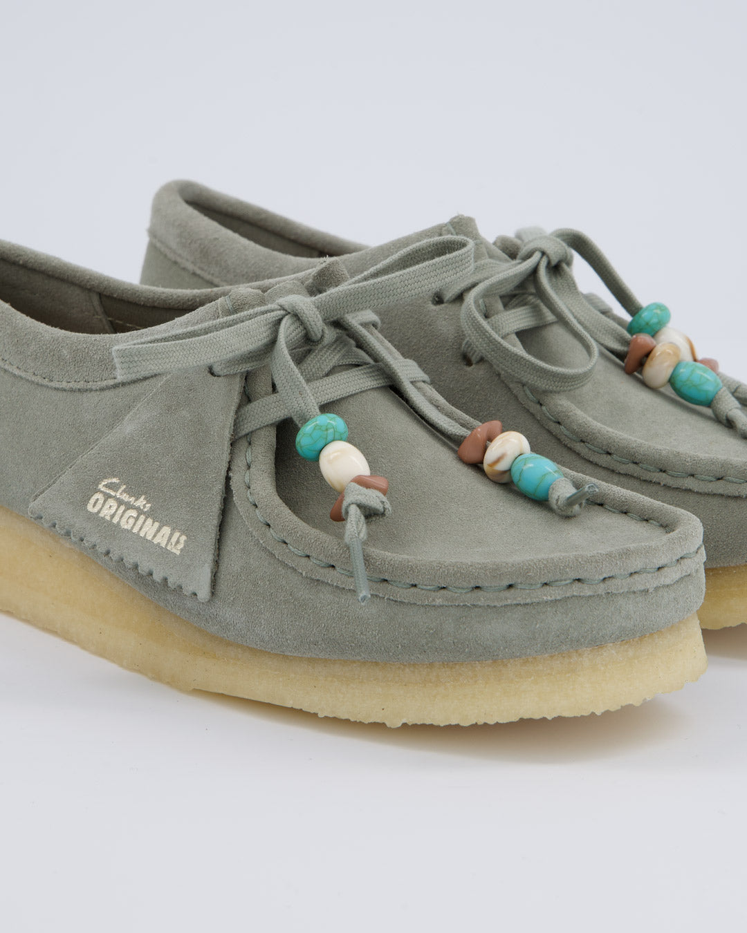 Clarks Wallabee Sage Suede Taupe Mujer Zapatos