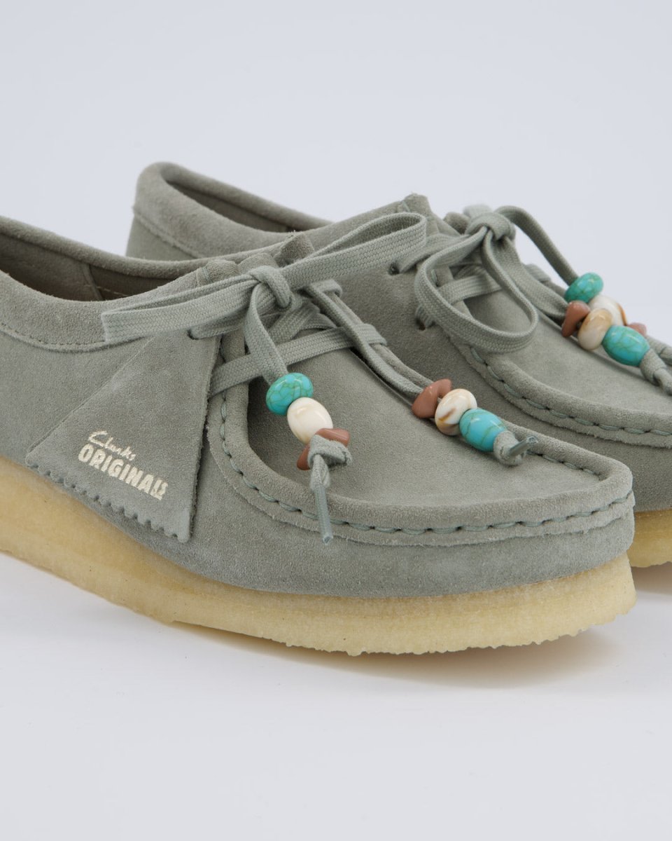 Clarks Wallabee Sage Suede Taupe Mujer Zapatos