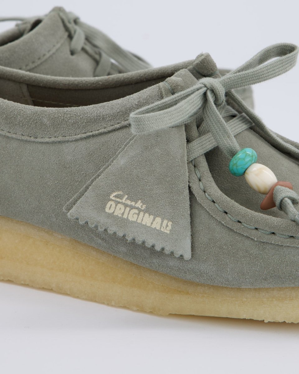 Clarks Wallabee Sage Suede Taupe Mujer Zapatos