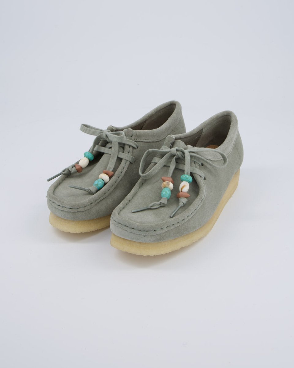 Clarks Wallabee Sage Suede Taupe Mujer Zapatos