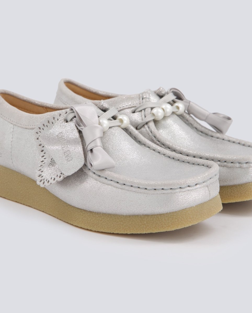 Clarks Wallabeeevosh Plateado Mujer 26184610 zapatos
