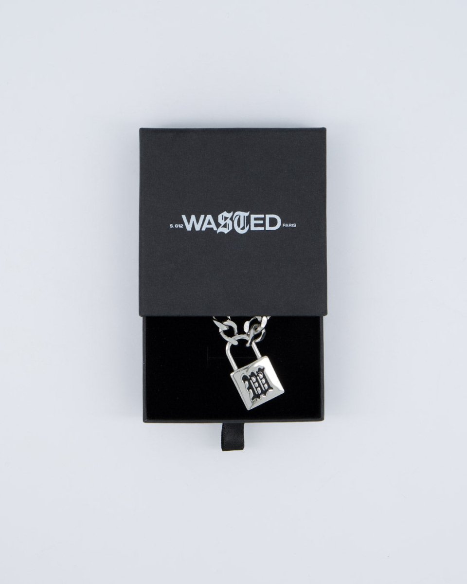 Collar Wasted Paris Vicious Plateado Unisex joya