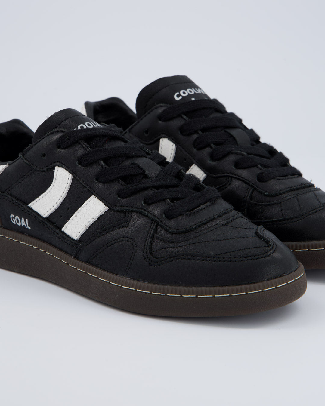 Coolway Goal Black Leather Hombre Zapatillas