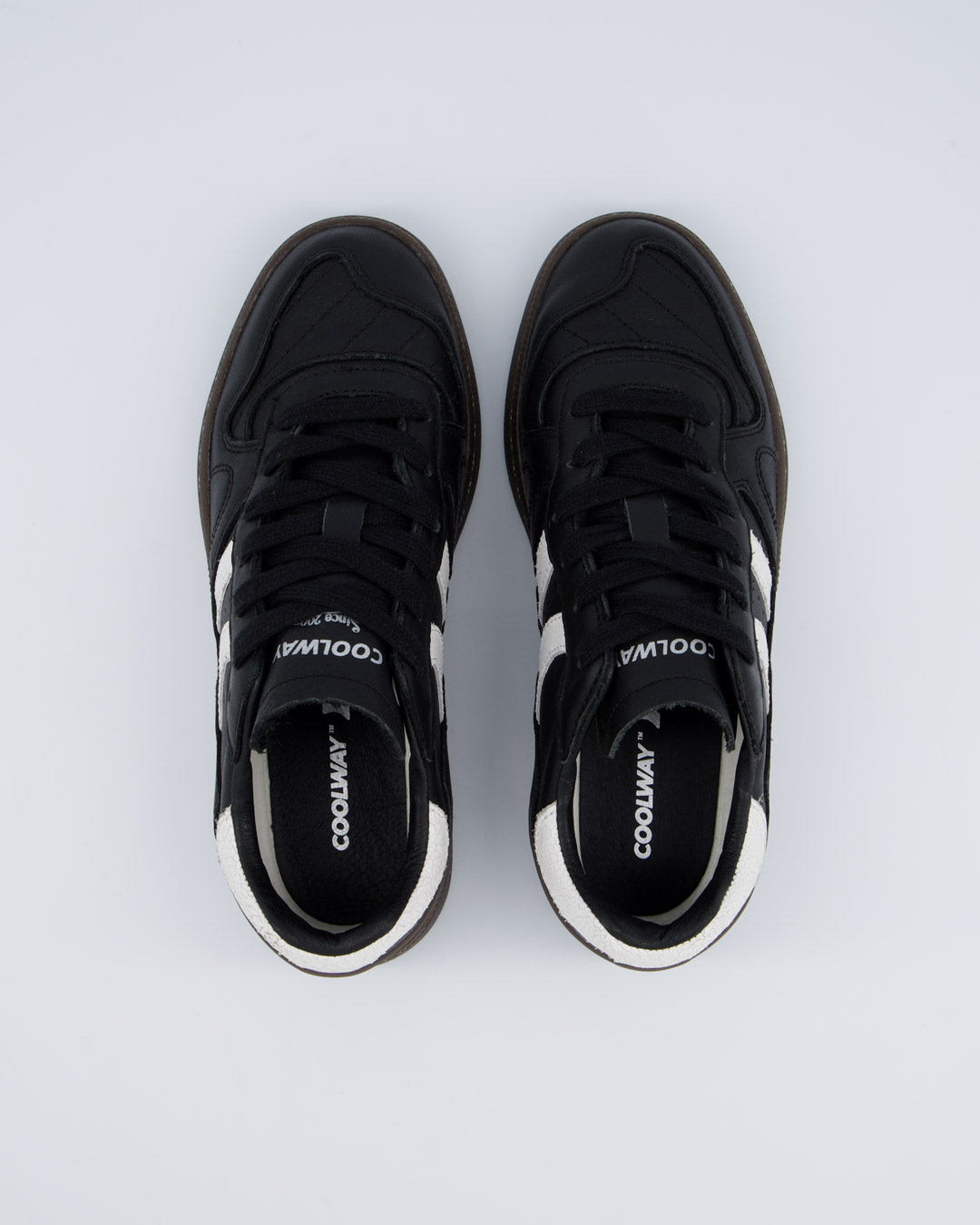 Coolway Goal Black Leather Hombre Zapatillas