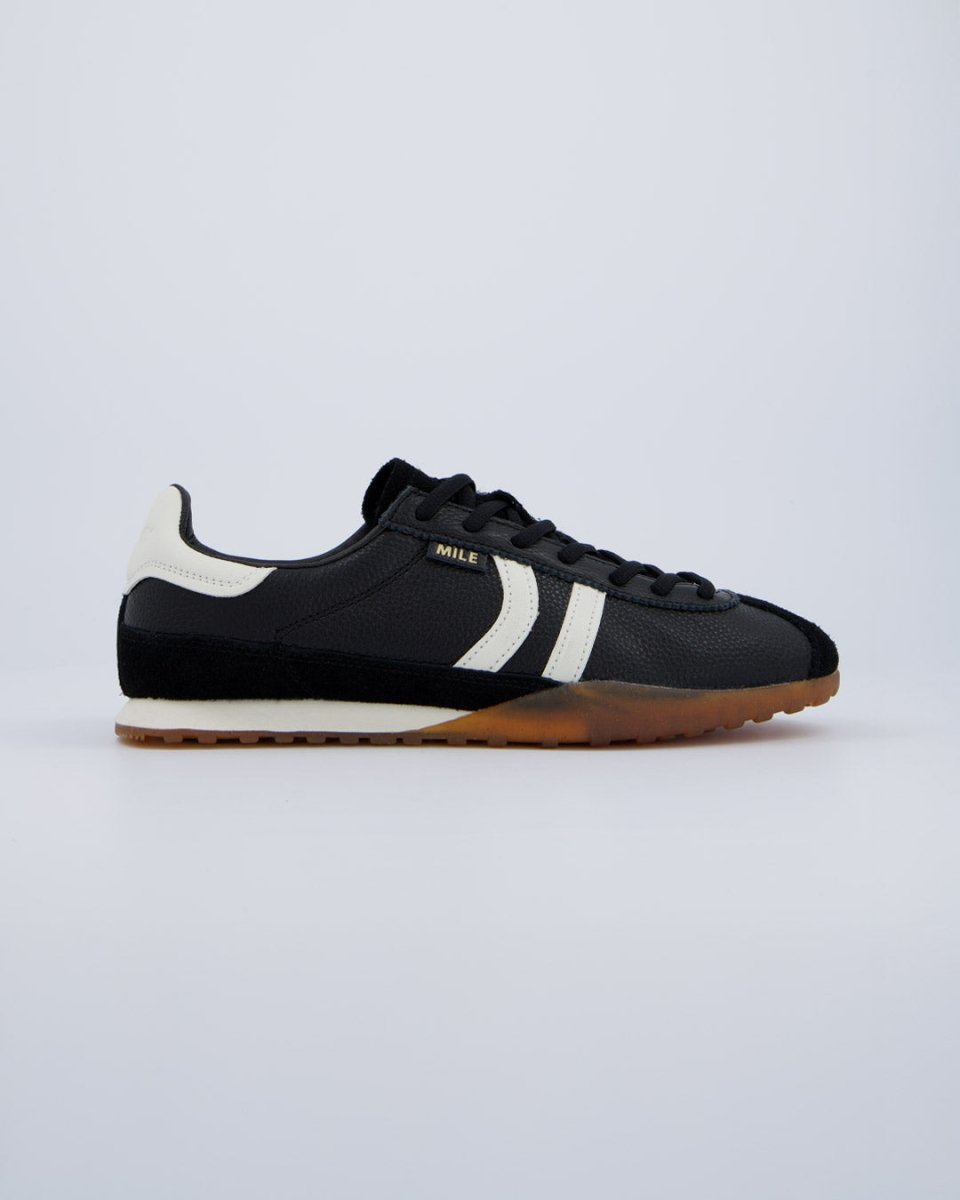 Coolway Mile Black Leather Mujer Zapatillas