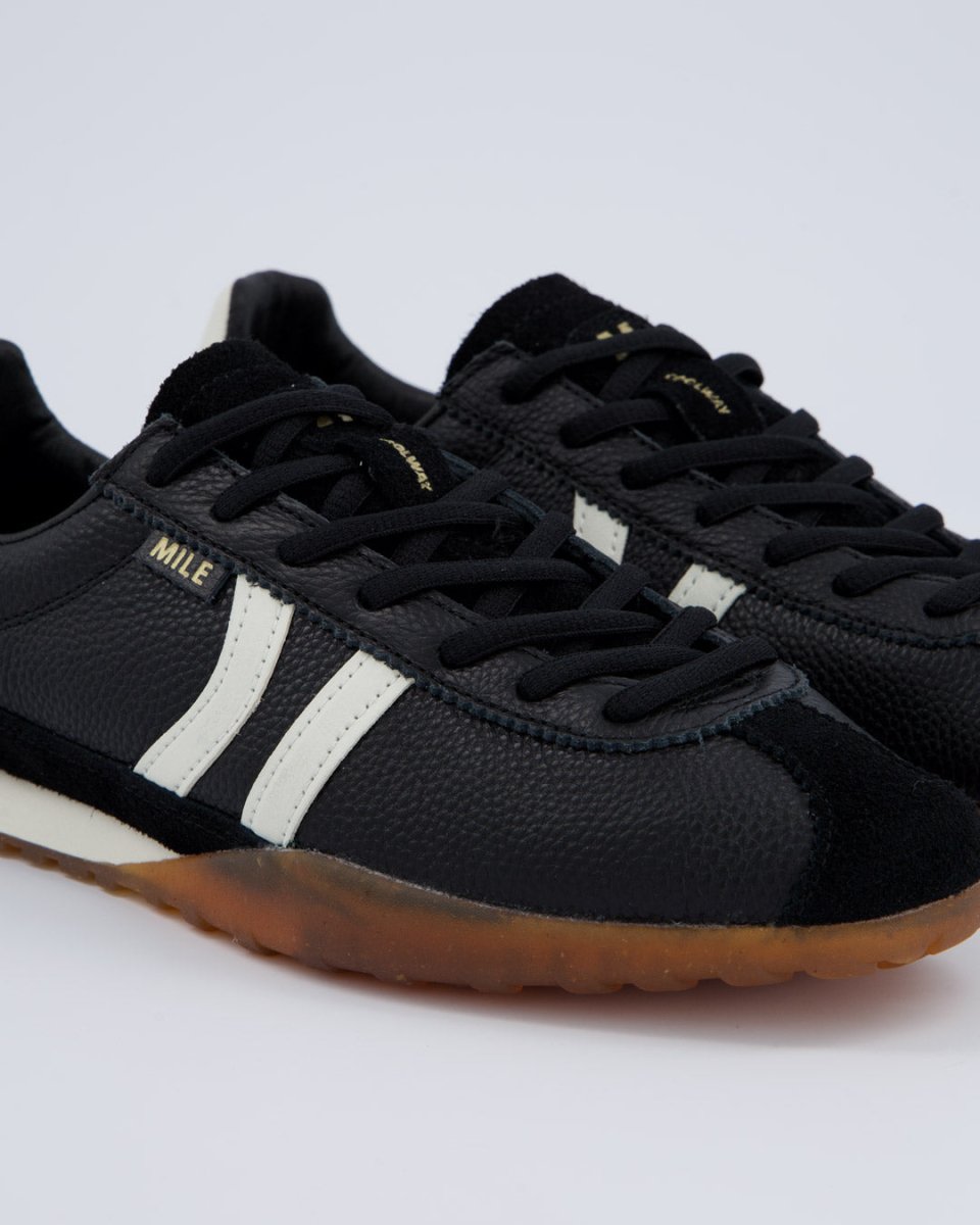 Coolway Mile Black Leather Mujer Zapatillas