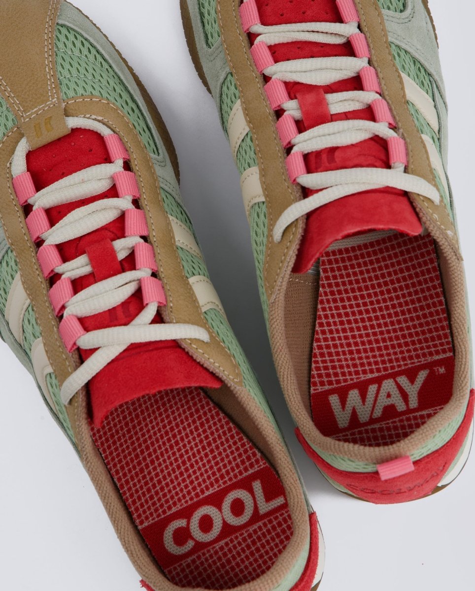 Coolway Nilo Verde y Rojo Mujer NILO Zapatillas