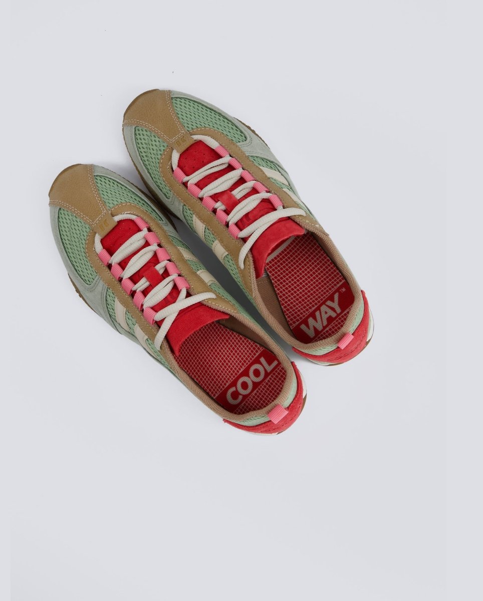 Coolway Nilo Verde y Rojo Mujer NILO Zapatillas