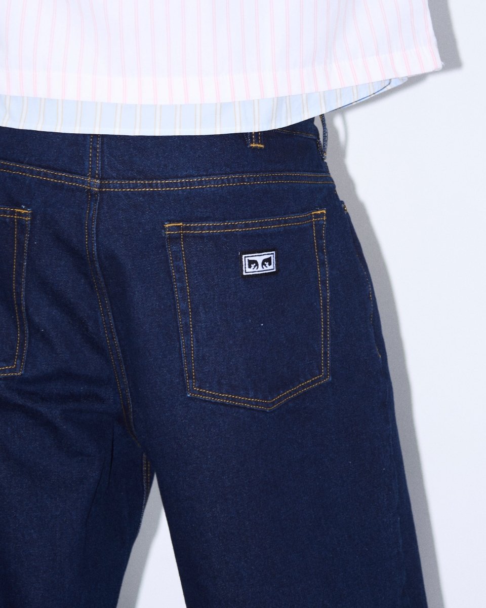 Pantalón Corto Obey Bigwig Baggy Azul Hombre