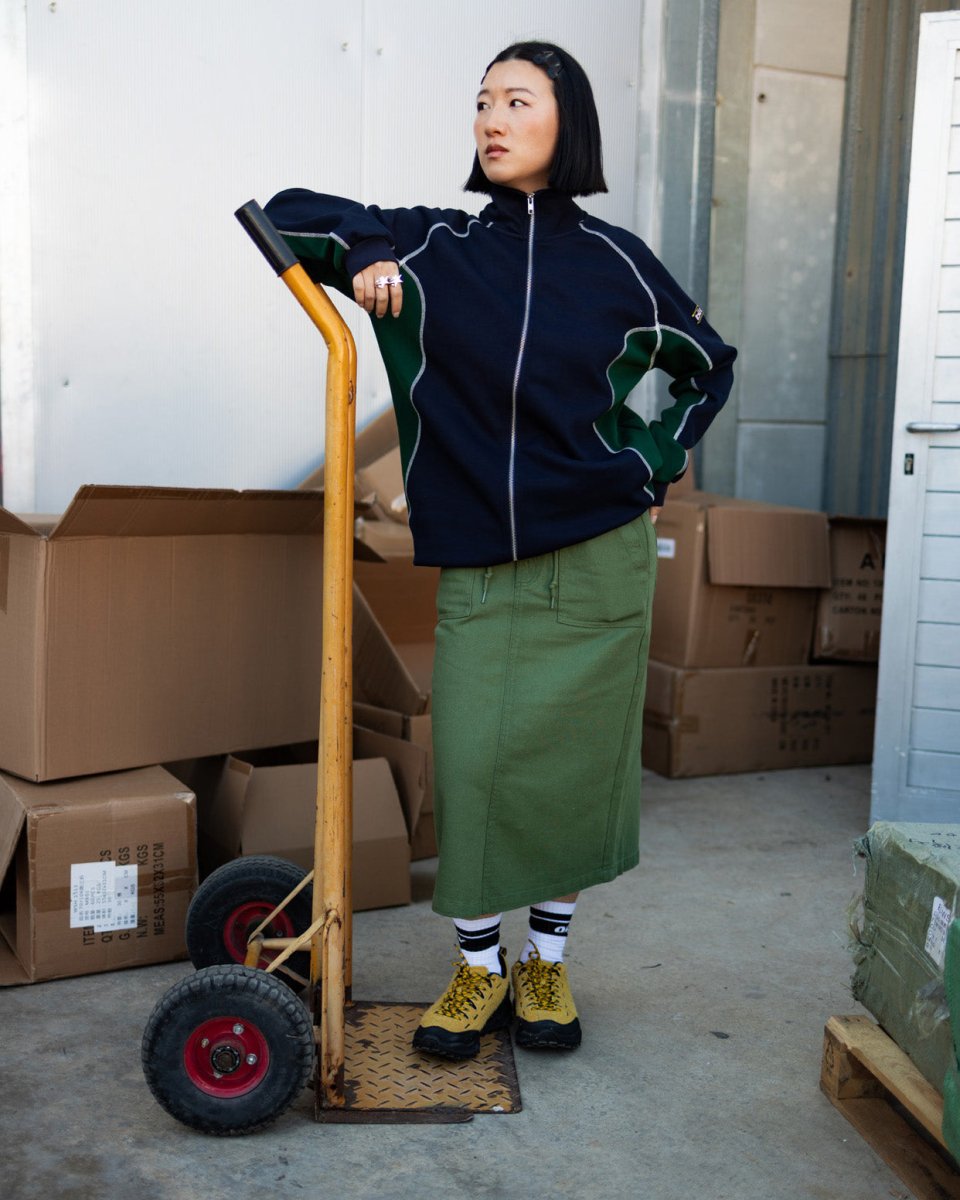 Chaqueta Butter Goods Warped Track Jacket Negro Unisex