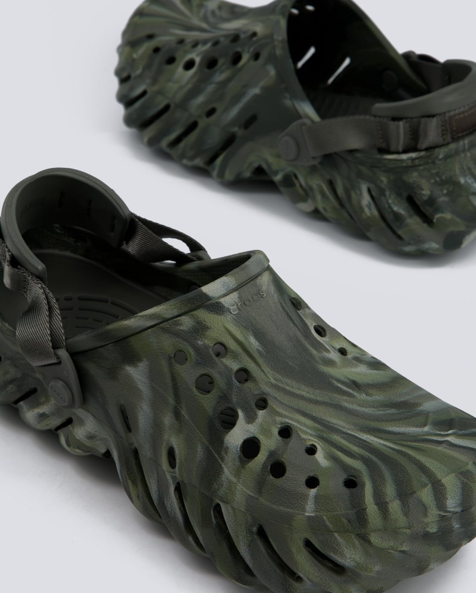 Crocs Echo Clog Marbled Verdes Hombre 208454-3N4