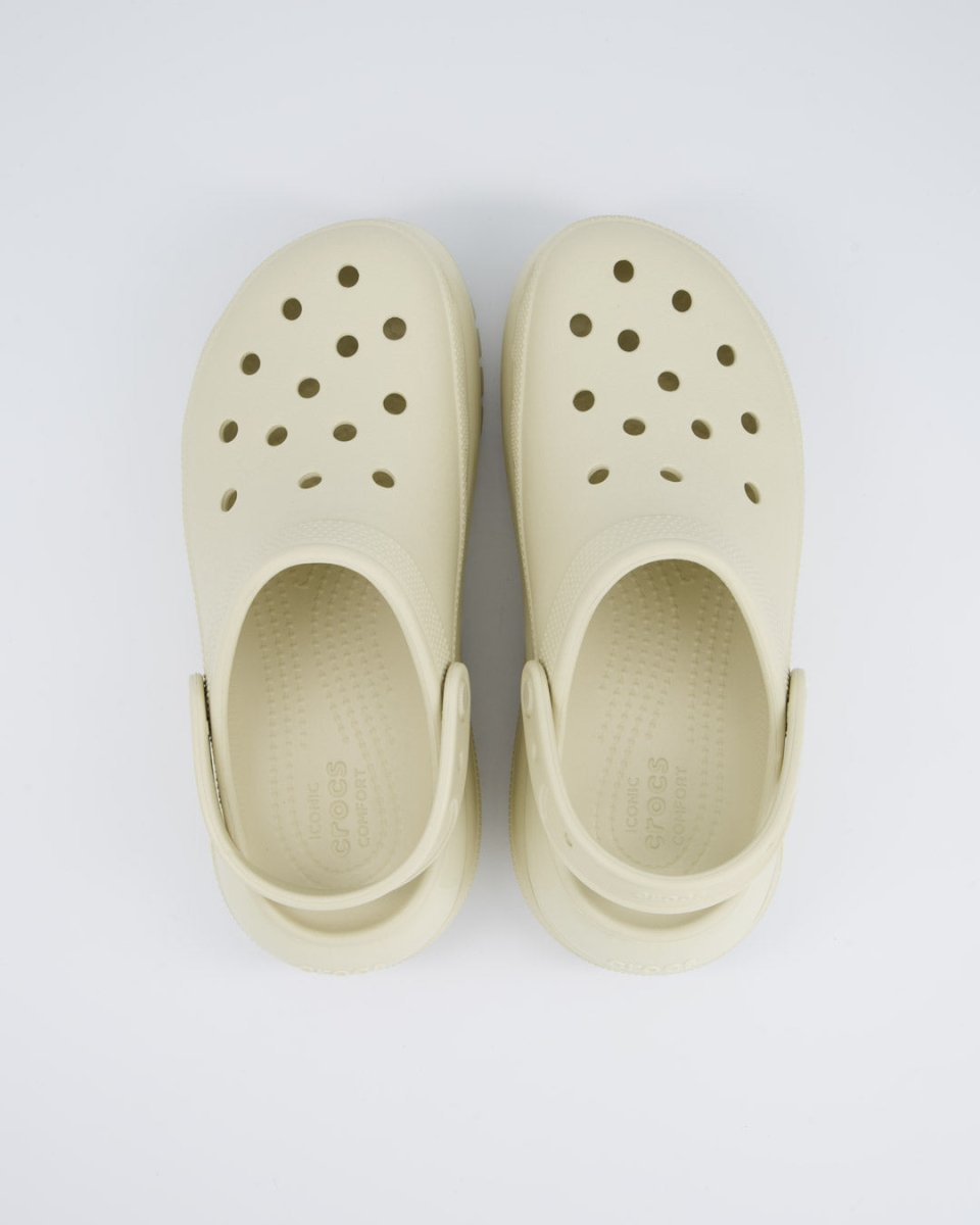 Crocs Mega Crush Blanco Crudo Mujer 207988-2Y2 zuecos