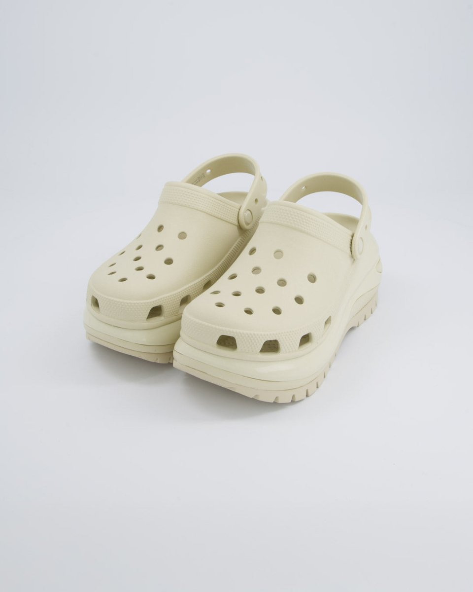 Crocs Mega Crush Blanco Crudo Mujer 207988-2Y2 zuecos