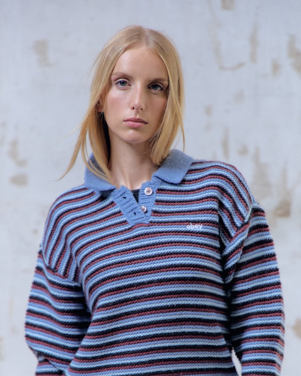 Jersey Obey Colette Polo Azul Mujer