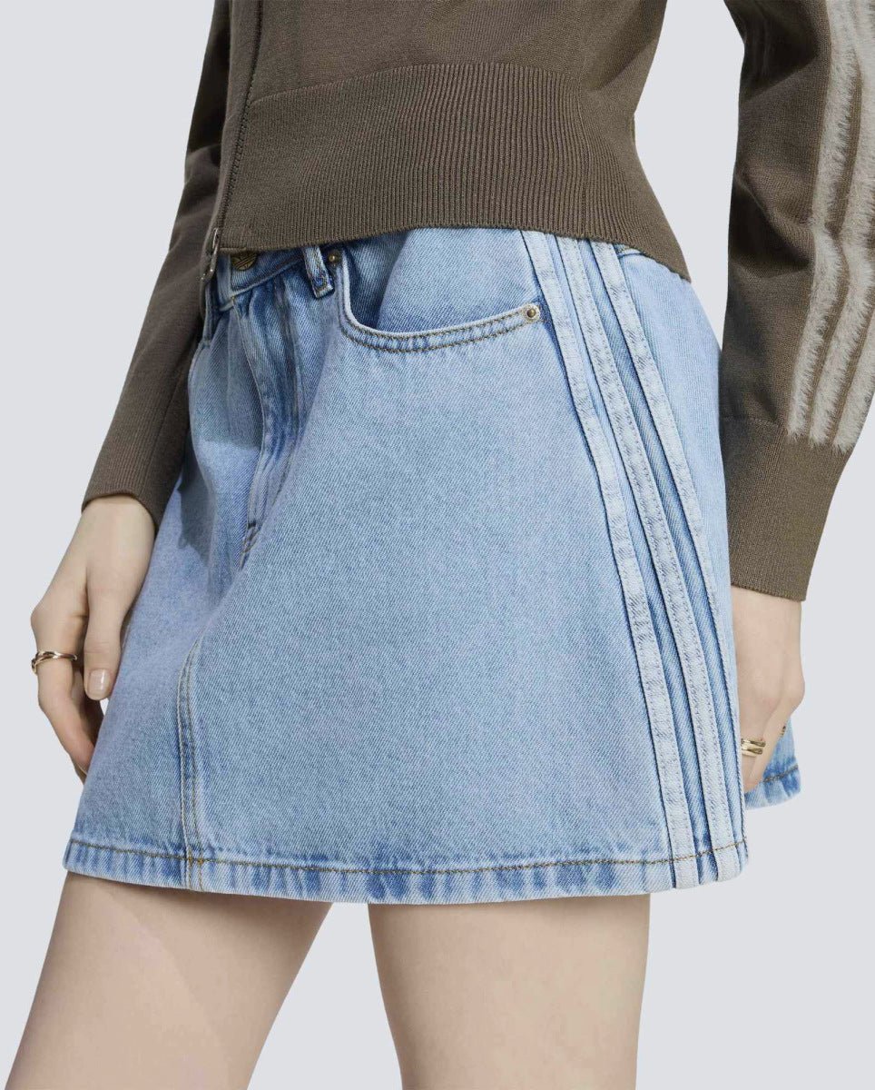 Falda Adidas Mid Rise Denim Azul Mujer KQ6487