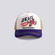 Gorra Deus Dogleg Trucker Azul y Blanca Unisex