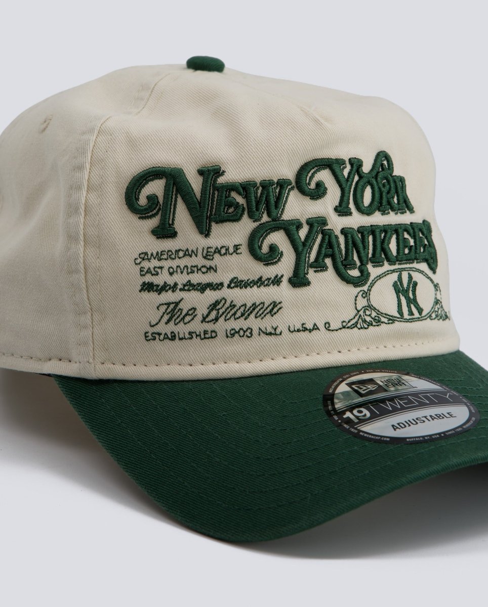 Gorra New Era Washed Graphic 19Twenty Beige y Verde Unisex 60771838