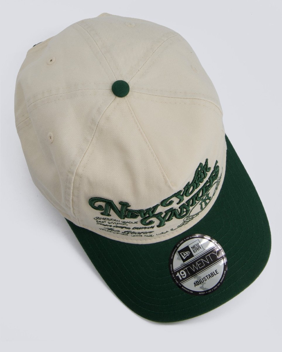 Gorra New Era Washed Graphic 19Twenty Beige y Verde Unisex 60771838