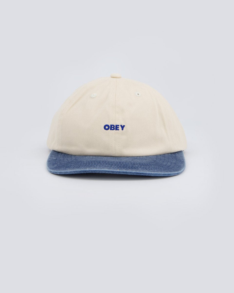 Gorra Obey Bicolor Bold 6 Panel strapback Beige Y Azul Unisex 100580411-UBL