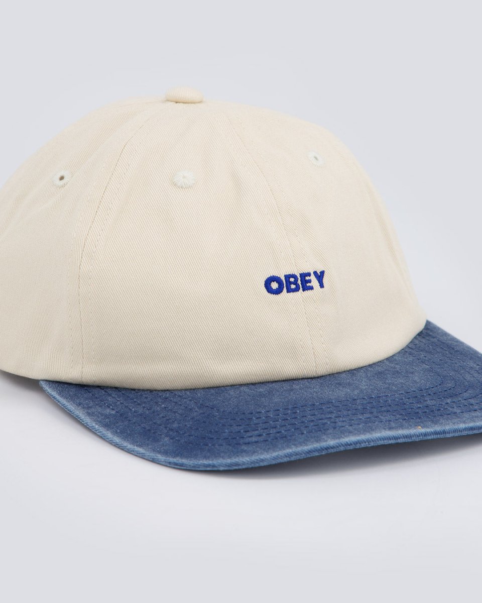 Gorra Obey Bicolor Bold 6 Panel strapback Beige Y Azul Unisex 100580411-UBL
