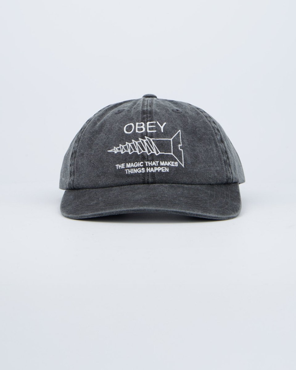 Gorra Obey Pigment Bold 6 Panel Strapback Negro Unisex
