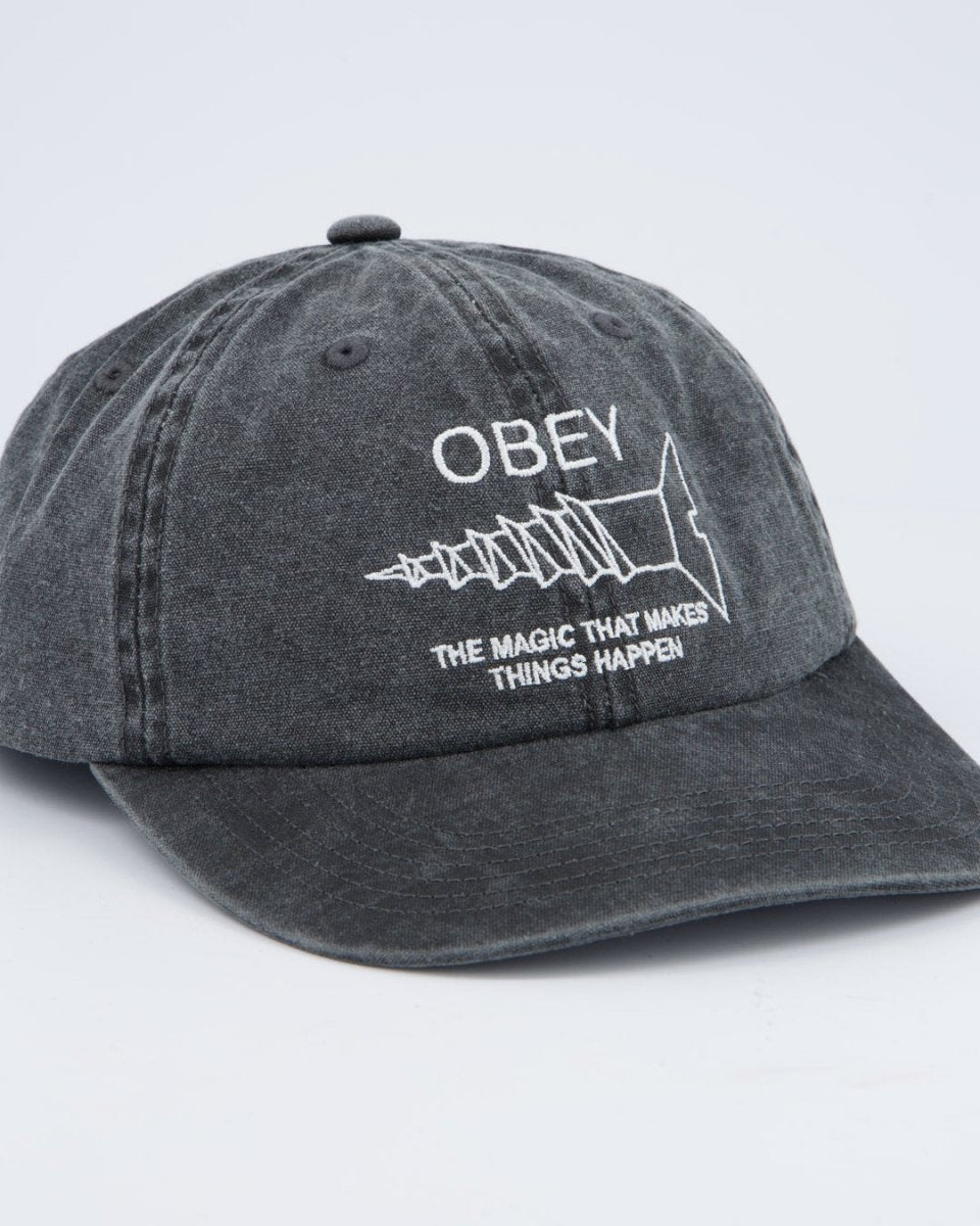 Gorra Obey Pigment Bold 6 Panel Strapback Negro Unisex