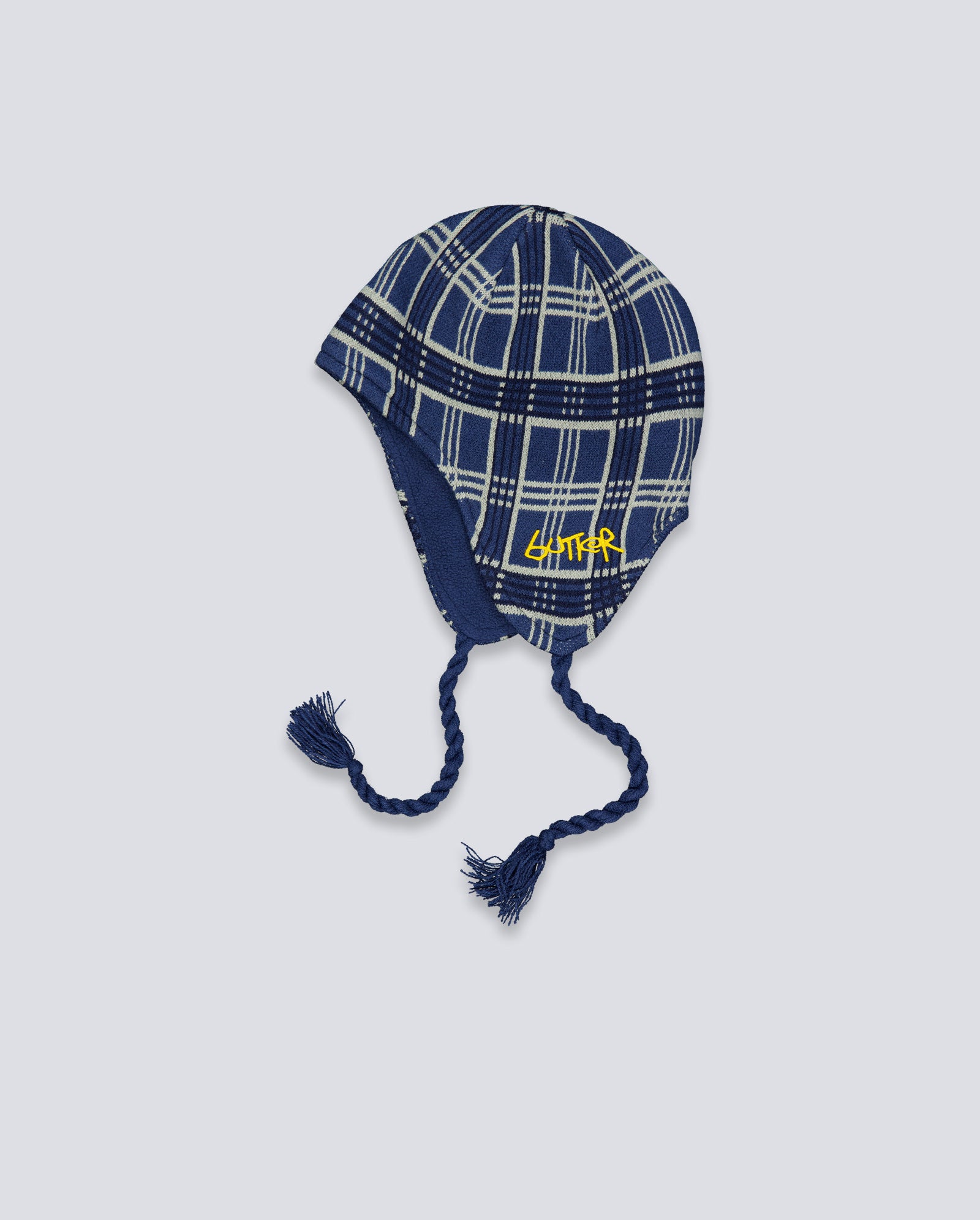 Gorro Butter Goods Earflap Beanie Plaid Azul Unisex
