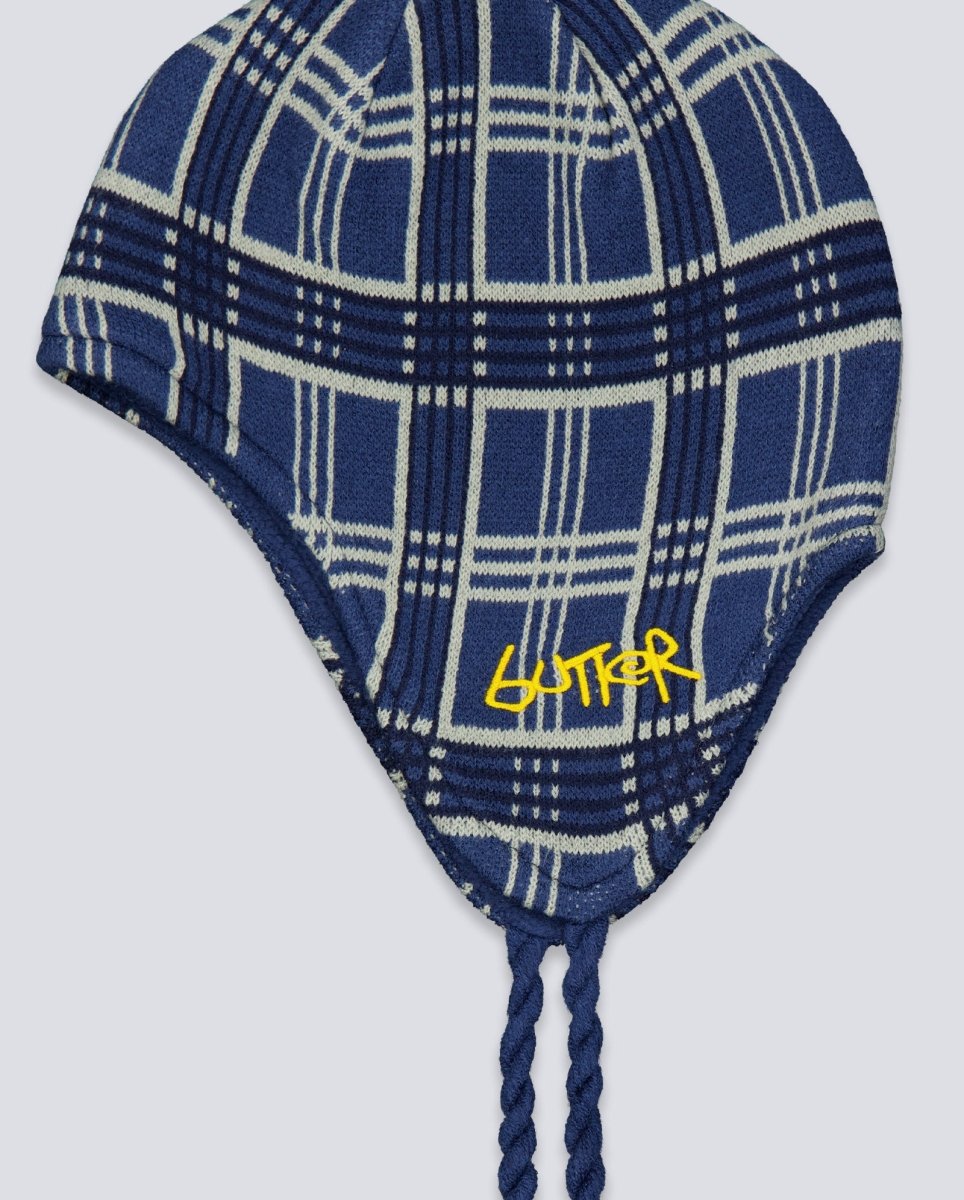 Gorro Butter Goods Earflap Beanie Plaid Azul Unisex