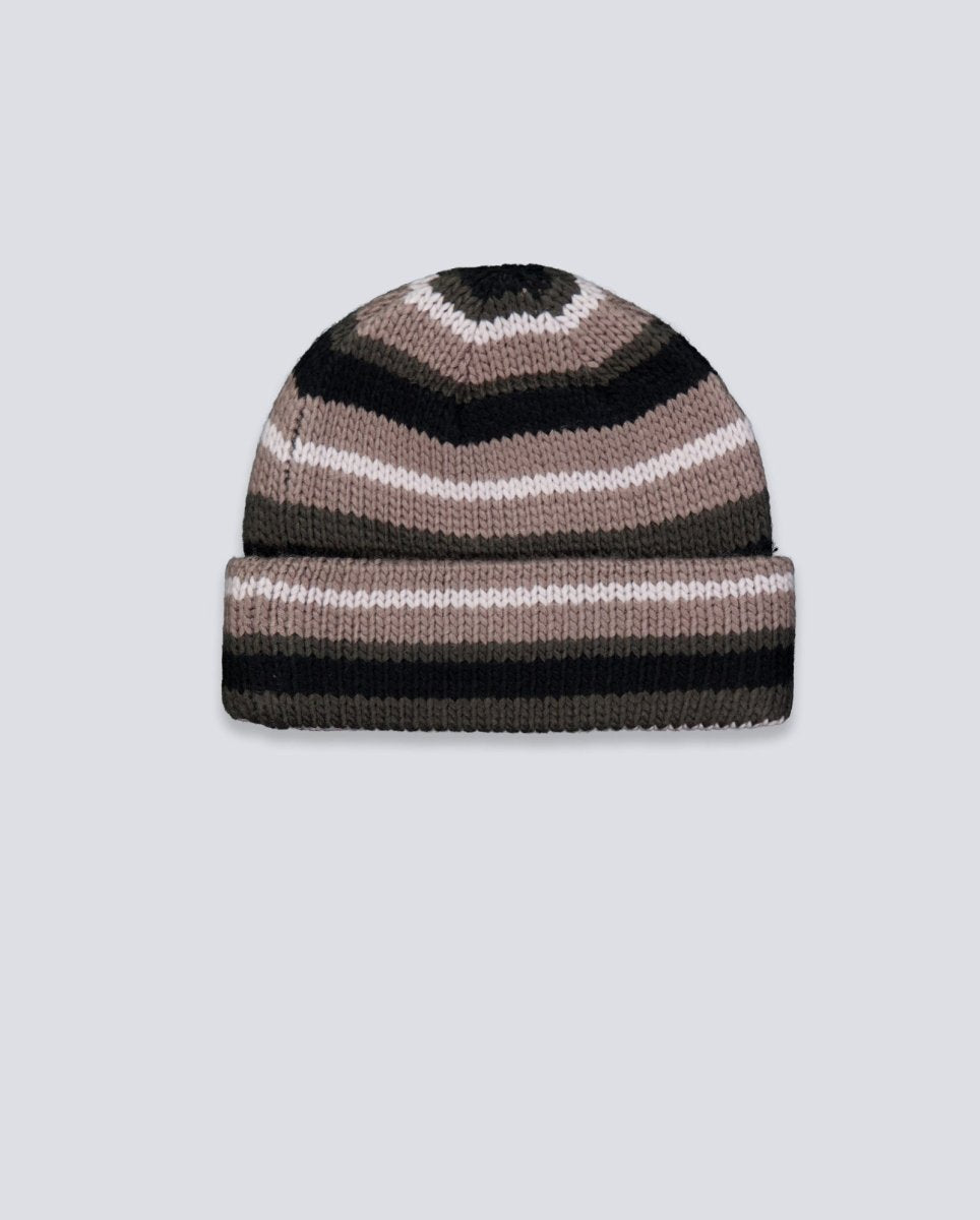 Gorro Butter Goods Ombre Stripe Knit Negro y Gris Unisex