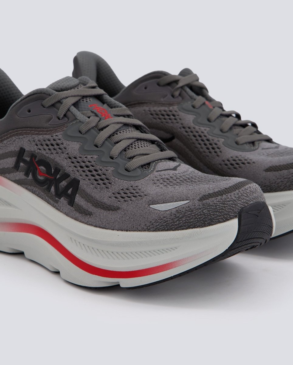 Hoka Bondi 9 Gris Y Rojo Hombre 1162011-SRY zapatillas