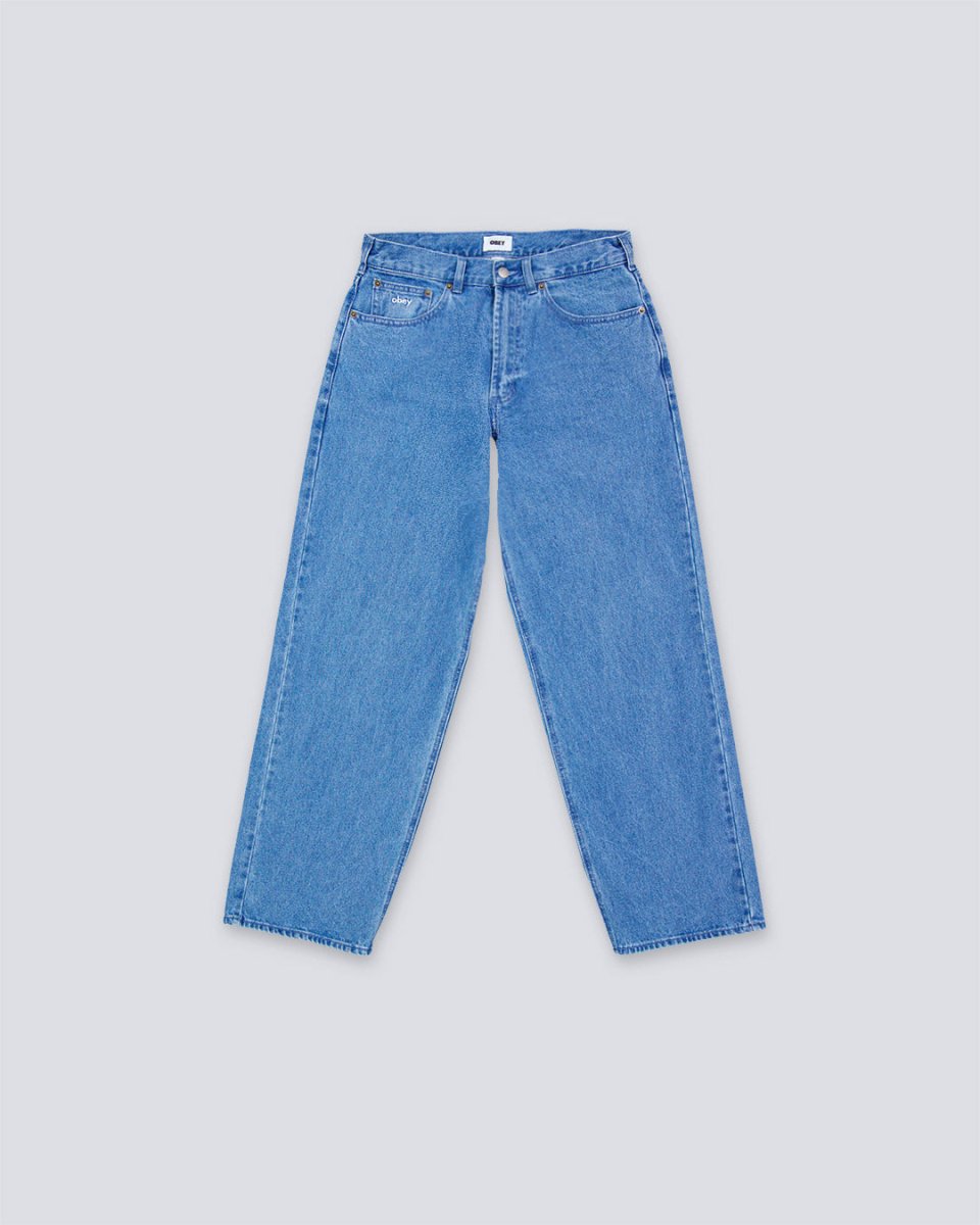 Jeans Obey Bigwig Baggy Denim Rinse Índigo Hombre