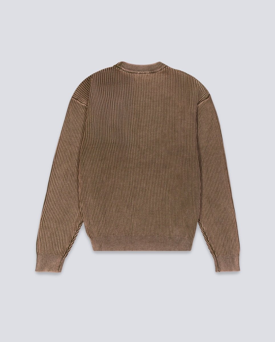 Jersey Butter Goods Bleach Knit Sweater Marrón Hombre BGQ3253101