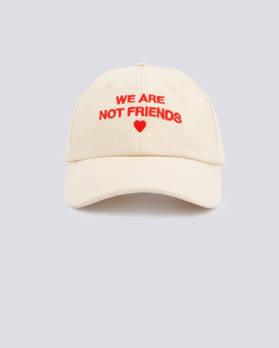 Gorra We Are Not Friends Bold Love Beige Unisex